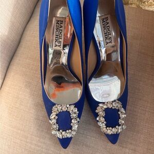 Badgley Mischka Women's Blue Embellished Heels (similar to Manolo Blahnik)